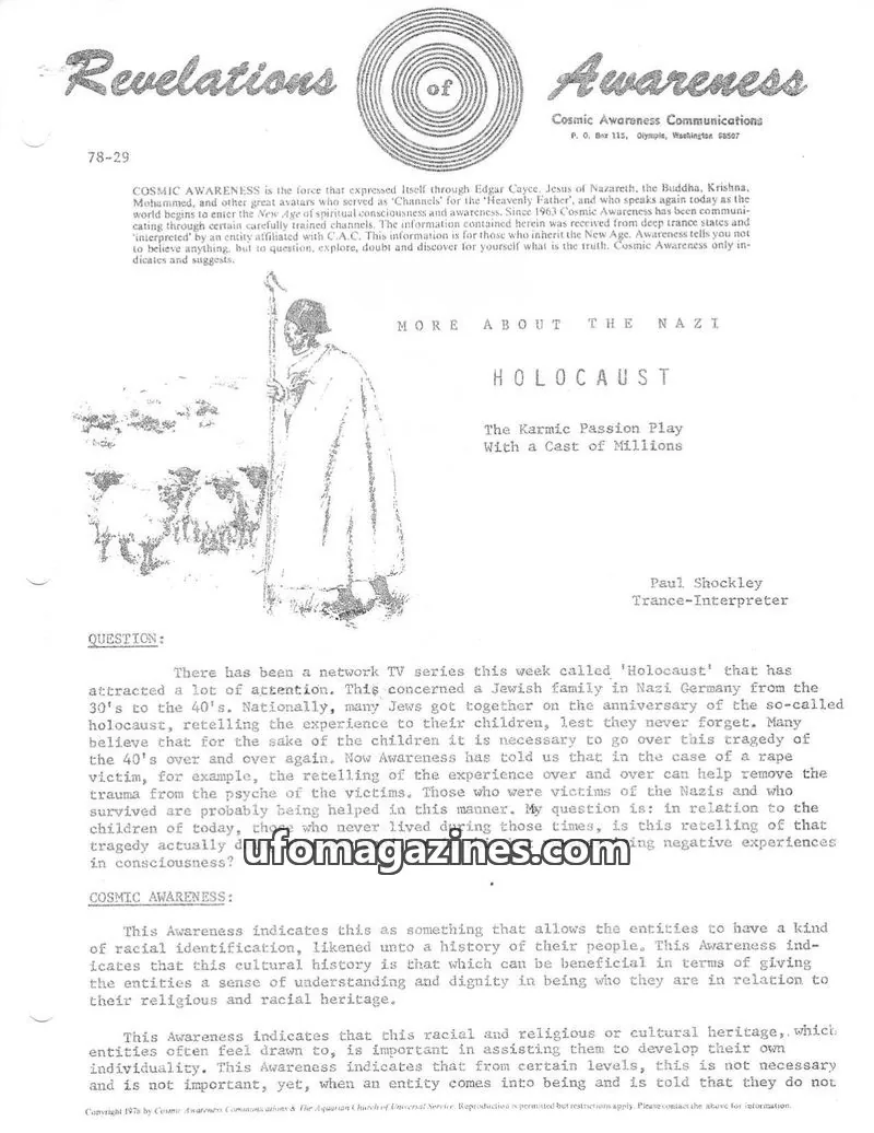 Cover of Cosmic Awareness issue 78-29: Revelations of Awareness