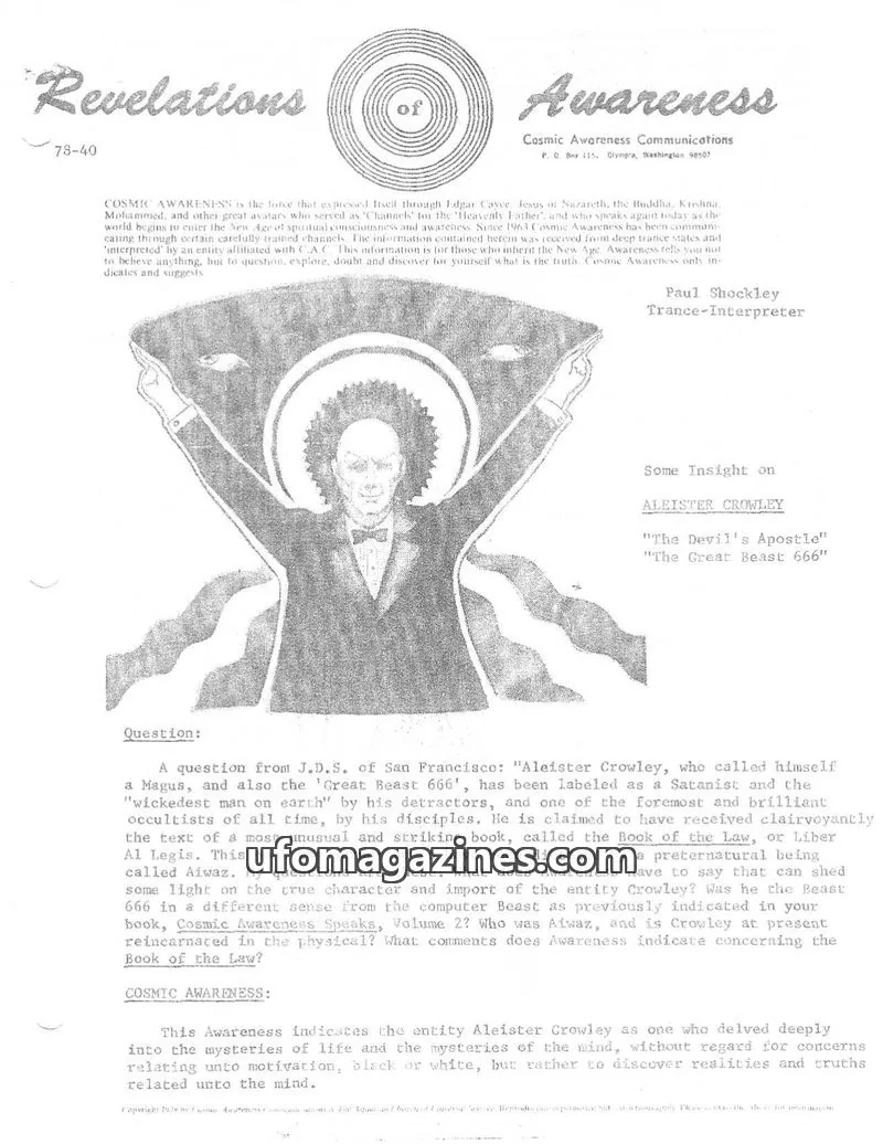 Cover of Cosmic Awareness issue 78-40: Revelations of Awareness
