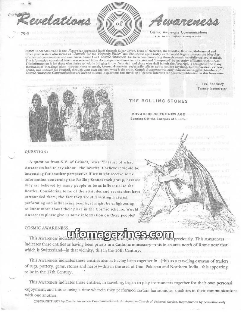 Cover of Cosmic Awareness issue 79-5: Revelations of Awareness