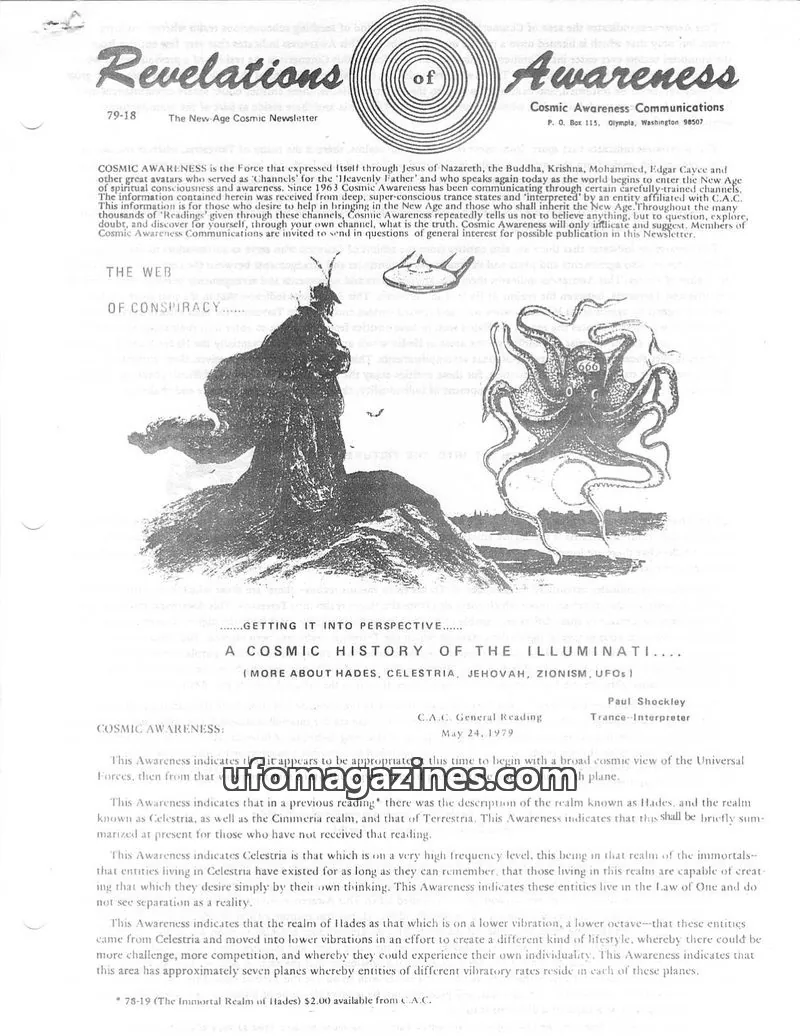 Cover of Cosmic Awareness issue 79-18: Revelations of Awareness