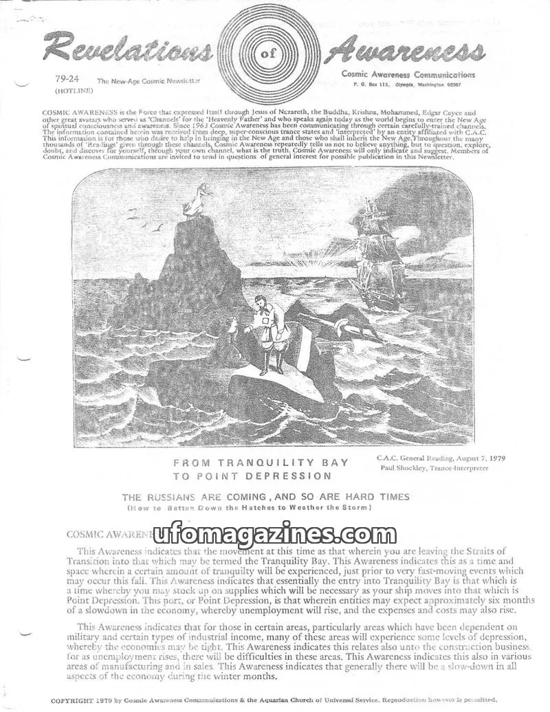 Cover of Cosmic Awareness issue 79-24: Revelations of Awareness