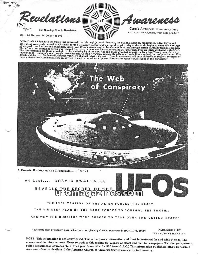 Cover of Cosmic Awareness issue 79-25: Revelations of Awareness
