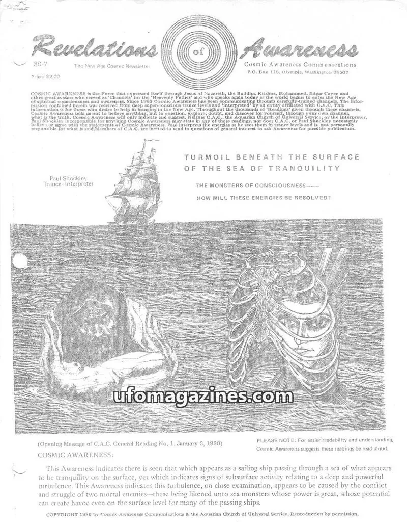 Cover of Cosmic Awareness issue 80-7: Revelations of Awareness