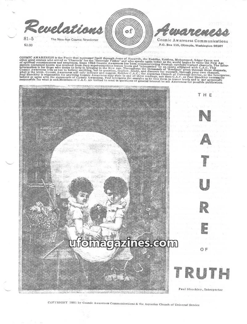Cover of Cosmic Awareness issue 81-5: Revelations of Awareness