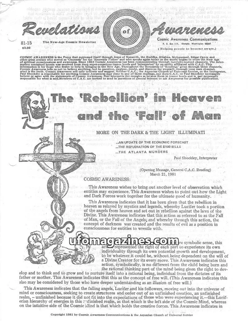 Cover of Cosmic Awareness issue 81-15: Revelations of Awareness