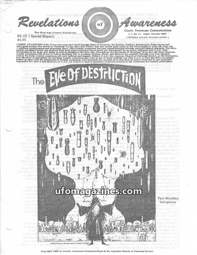 Cover of Cosmic Awareness issue 82-10 (Special Report): Revelations of Awareness