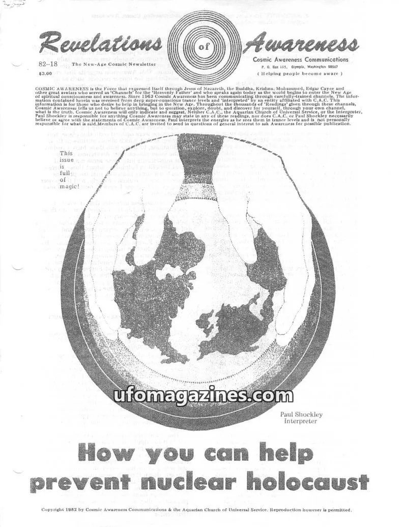 Cover of Cosmic Awareness issue 82-18: Revelations of Awareness