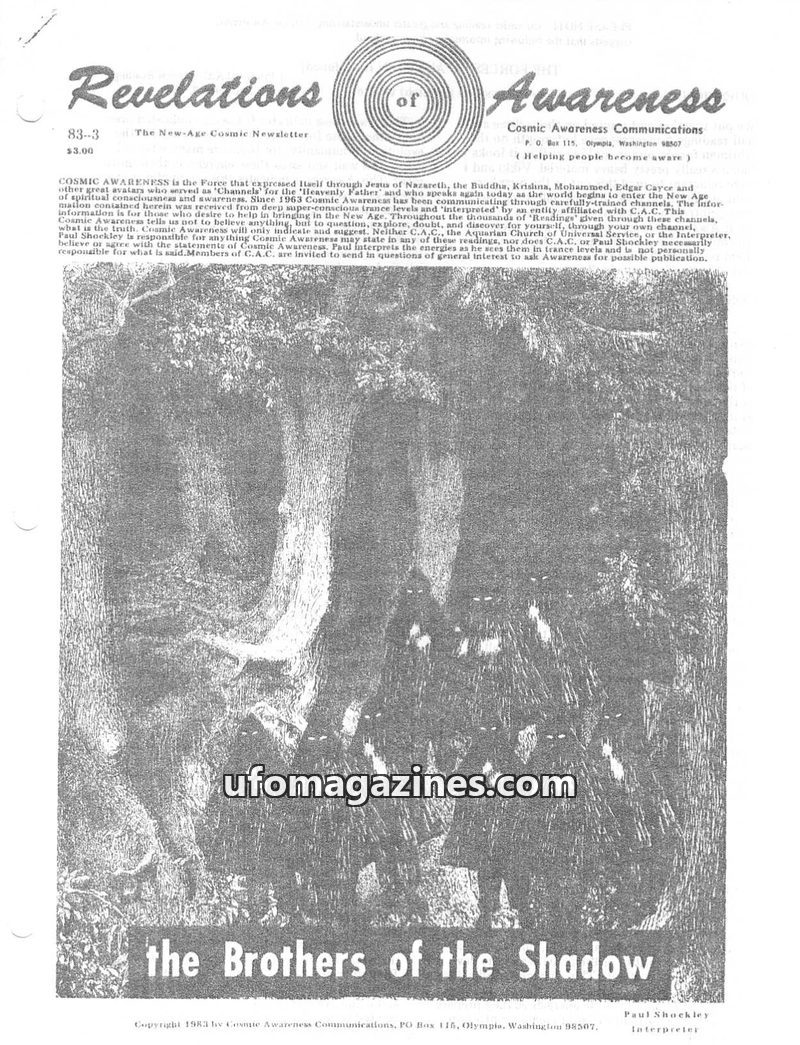 Cover of Cosmic Awareness - 1983 03 - health alien light worker cosmic law babaji law of law of the universe ufo men in black afterlife