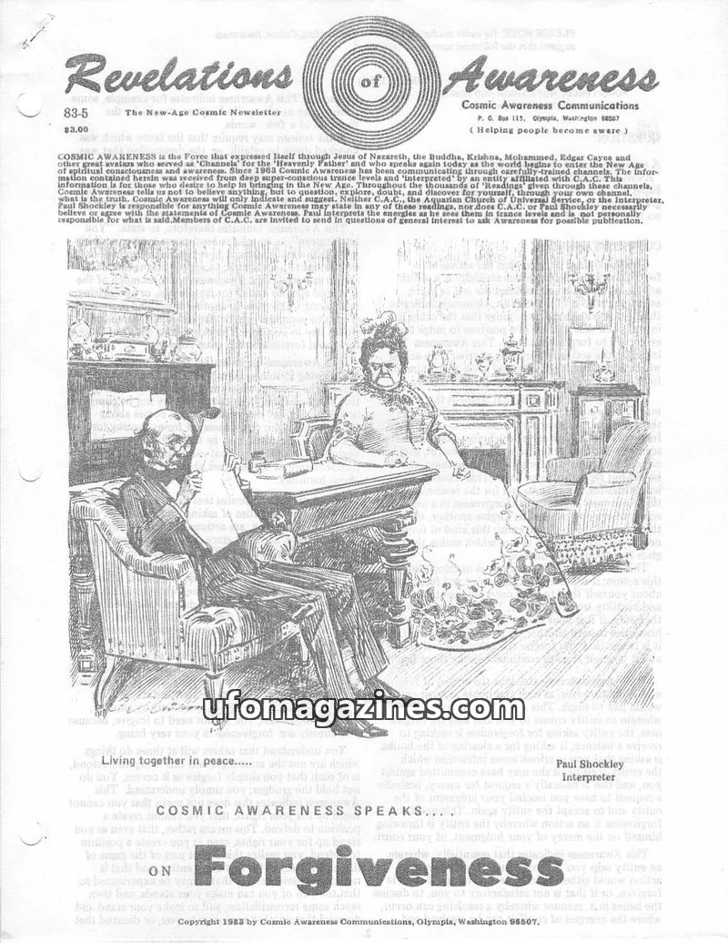 Cover of Cosmic Awareness issue 83-5: Revelations of Awareness