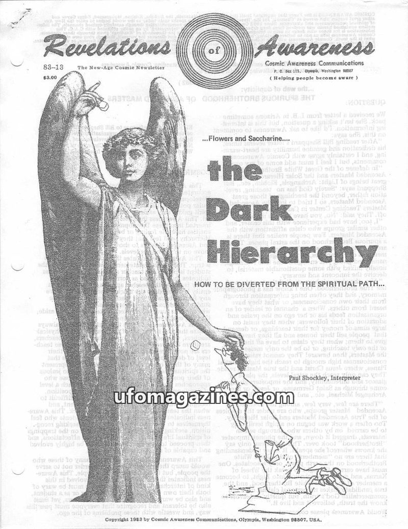 Cover of Cosmic Awareness - 1983 13 - hell astrology religion ascended master the beast space christianity satan mark of the beast libido