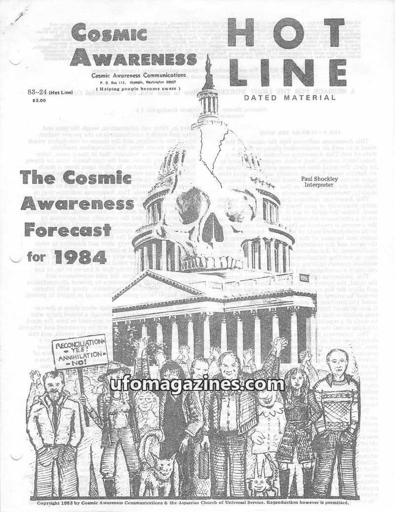 Cover of Cosmic Awareness - 1983 24 - russia war nuclear light worker neanderthal forecast prediction weapon black magic politics