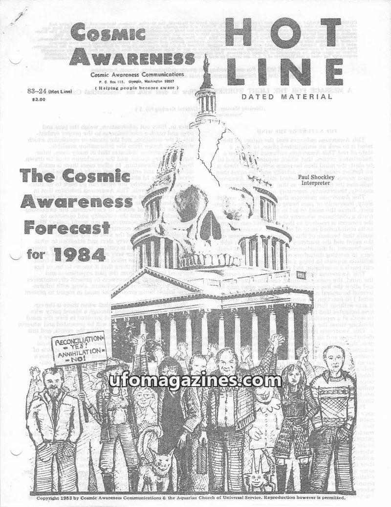 Cover of Cosmic Awareness issue 83-24: COSMIC AWARENESS HOT LINE
