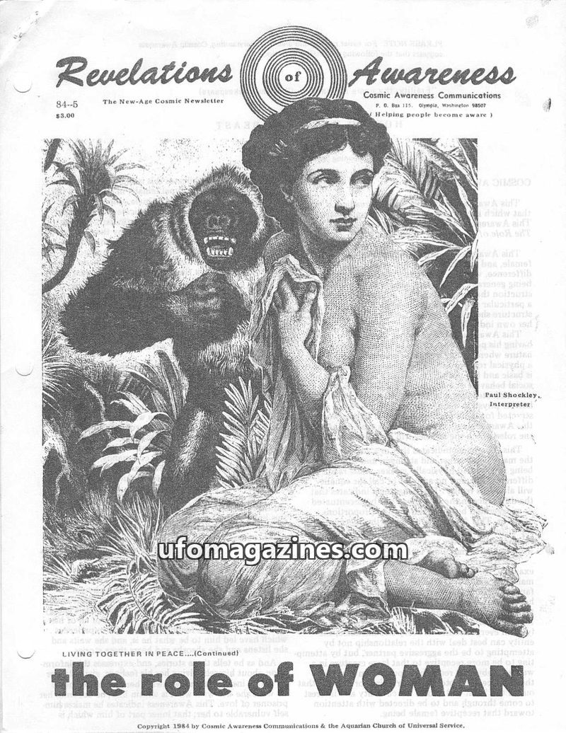 Cover of Cosmic Awareness - 1984 05 - health soul radionics magnet the beast psionic love mind paul shockley psychology