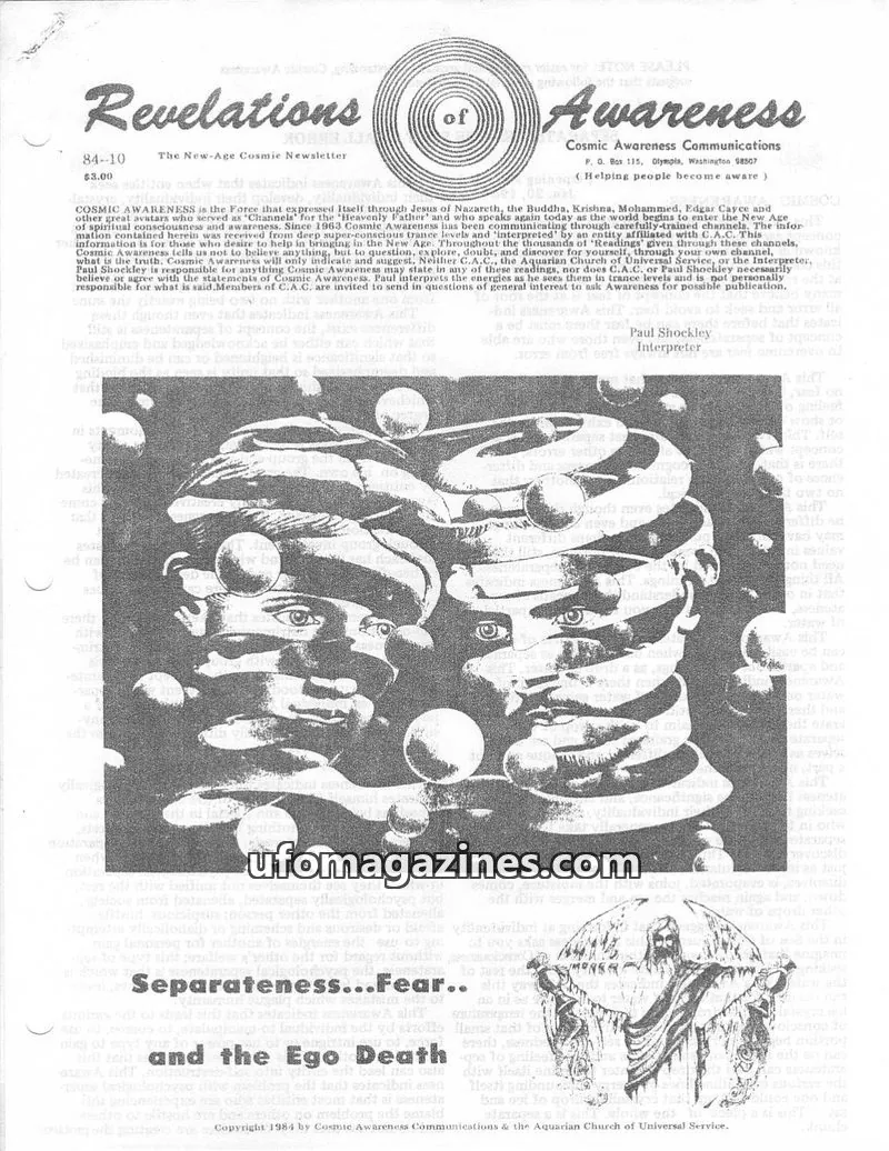 Cover of Cosmic Awareness issue 84-10: Revelations of Awareness