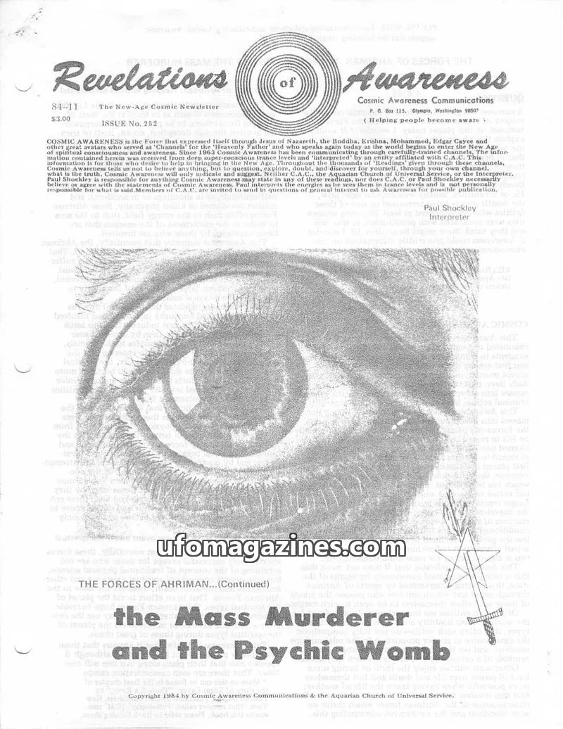 Cover of Cosmic Awareness issue 252: Revelations of Awareness