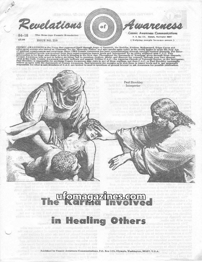 Cover of Cosmic Awareness - 1984 18 - health heal love mind psychology sex psychic subconscious karma babaji