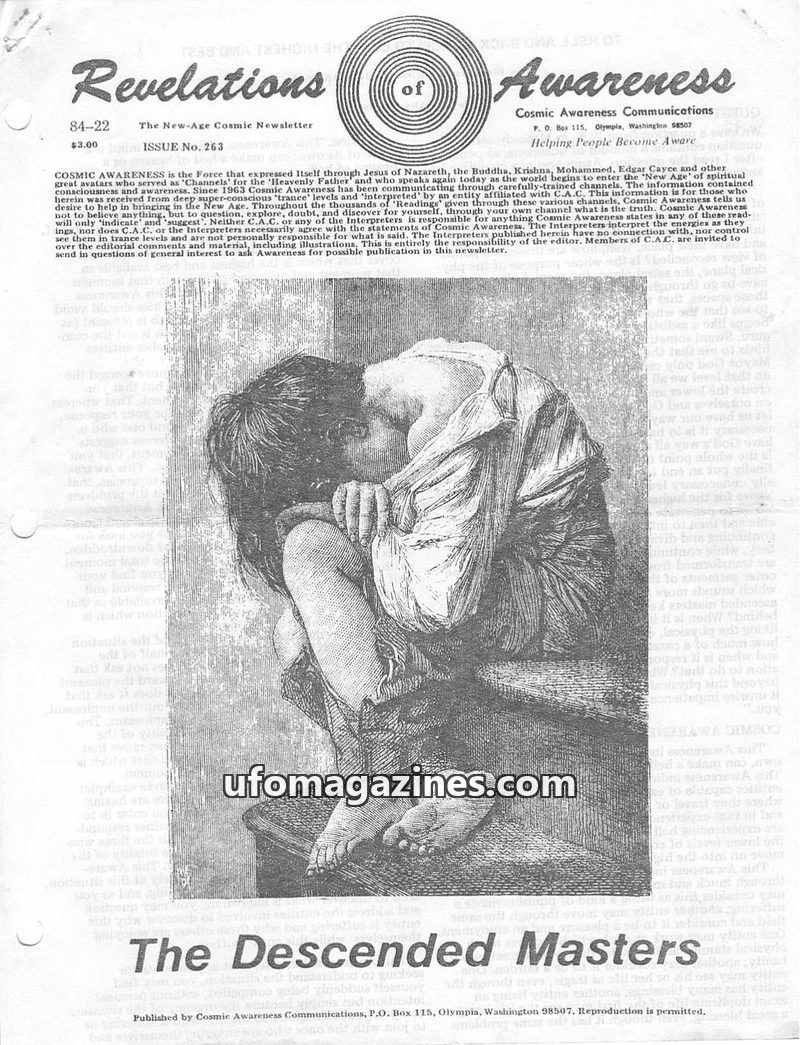 Cover of Cosmic Awareness - 1984 22 - health liver eye secret heaven hell secret society cosmic law karma psychology