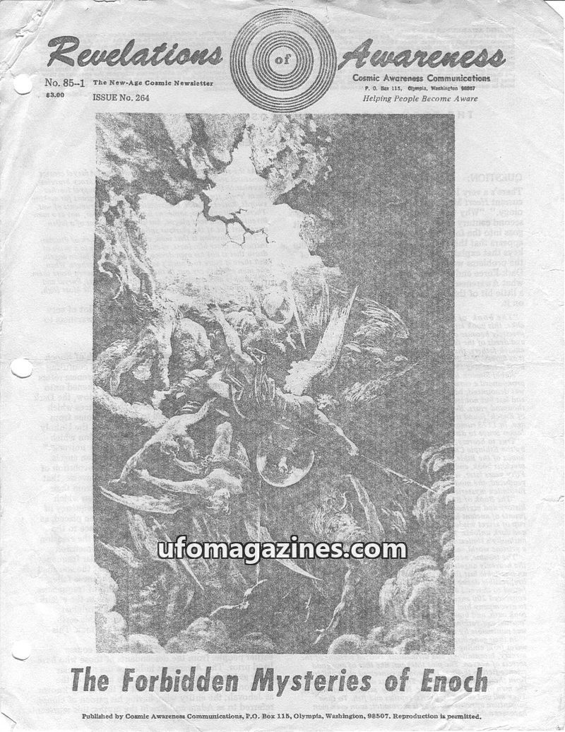 Cover of Cosmic Awareness - 1985 01 - angel enoch diamond alien religion walk in evil conspiracy psychology web of conspiracy