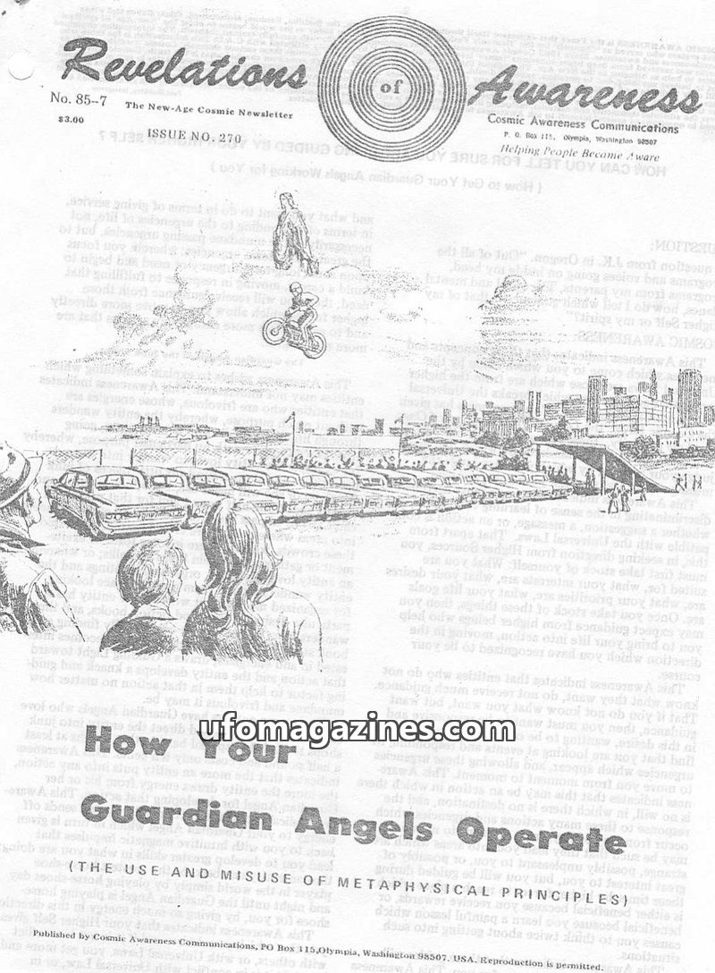 Cover of Cosmic Awareness - 1985 07 - health money higher self soul angel cosmic law herb taboo love law of