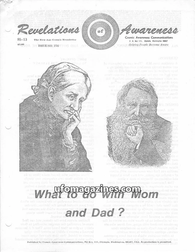 Cover of Cosmic Awareness issue 276: Revelations of Awareness
