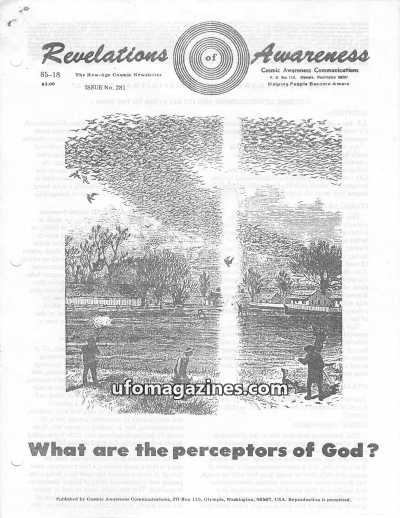 Cover of Cosmic Awareness issue No. 281: Revelations of Awareness