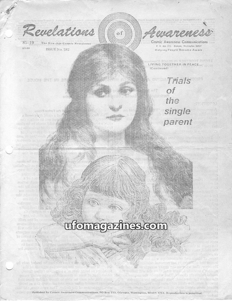 Cover of Cosmic Awareness - 1985 19 - children marriage soul family love gods psychic forecast prediction religion