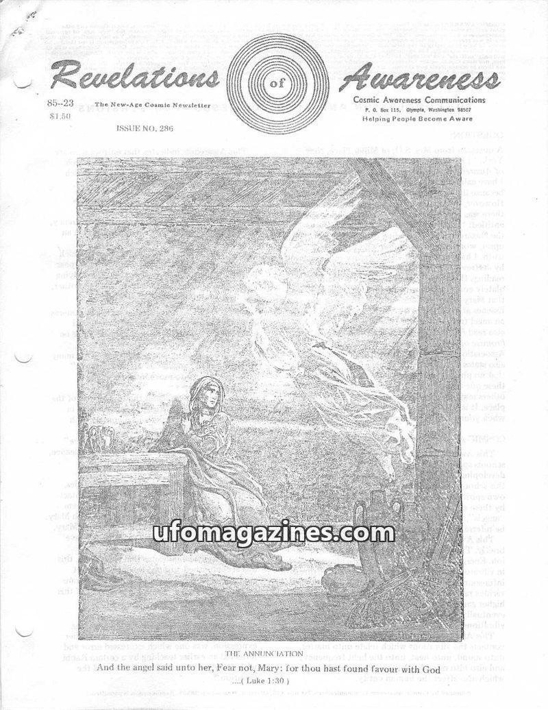 Cover of Cosmic Awareness - 1985 23 - religion christianity jesus birth krishna ralph duby christmas astrology christ eye