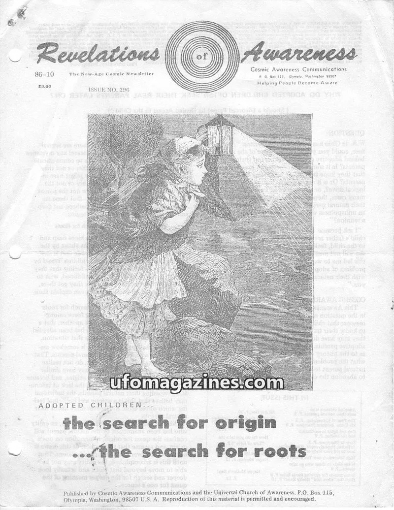 Cover of Cosmic Awareness issue 296: Revelations of Awareness