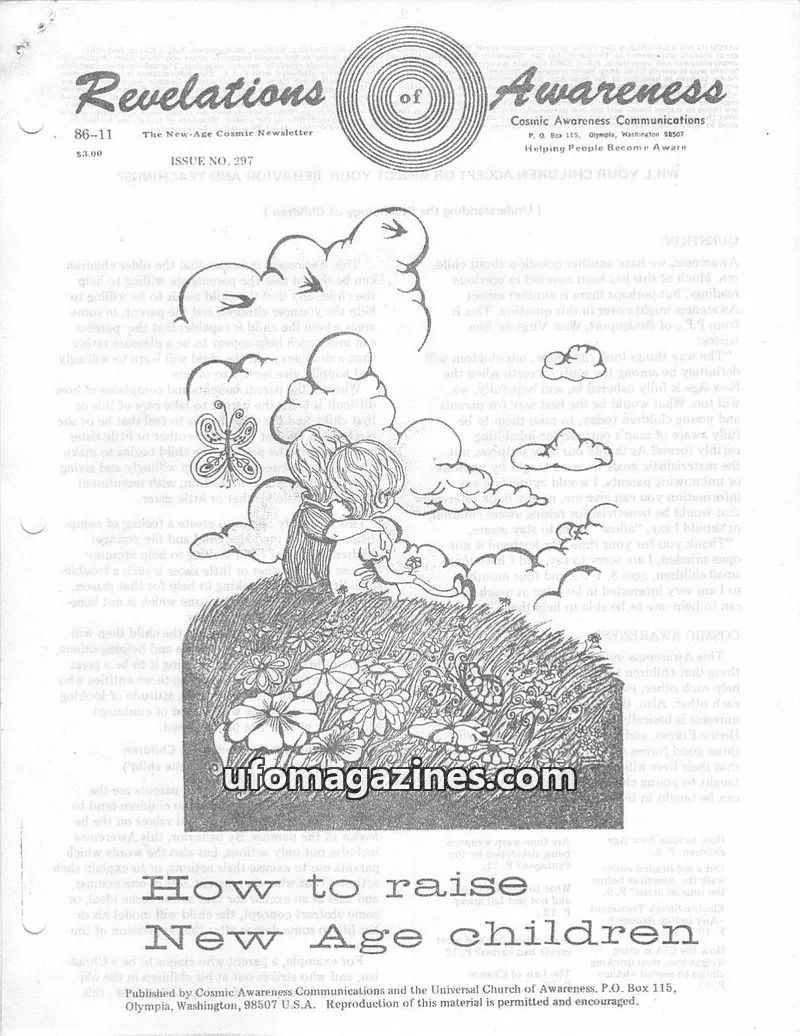 Cover of Cosmic Awareness issue ISSUE NO. 297: Revelations of Awareness