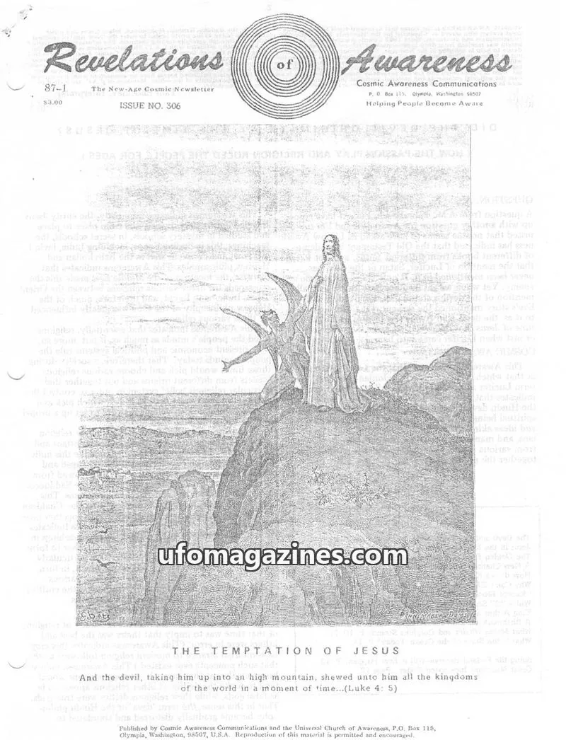 Cover of Cosmic Awareness issue NO. 306: Revelations of Awareness