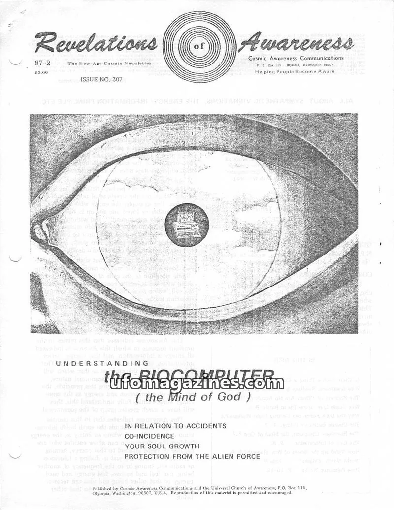 Cover of Cosmic Awareness issue NO. 307: Revelations of Awareness