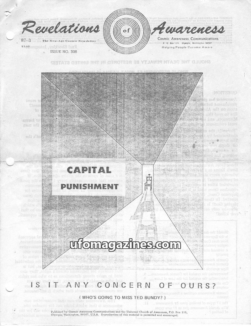 Cover of Cosmic Awareness - 1987 03 - health heal afterlife death cosmic law disease karma love law of law of love
