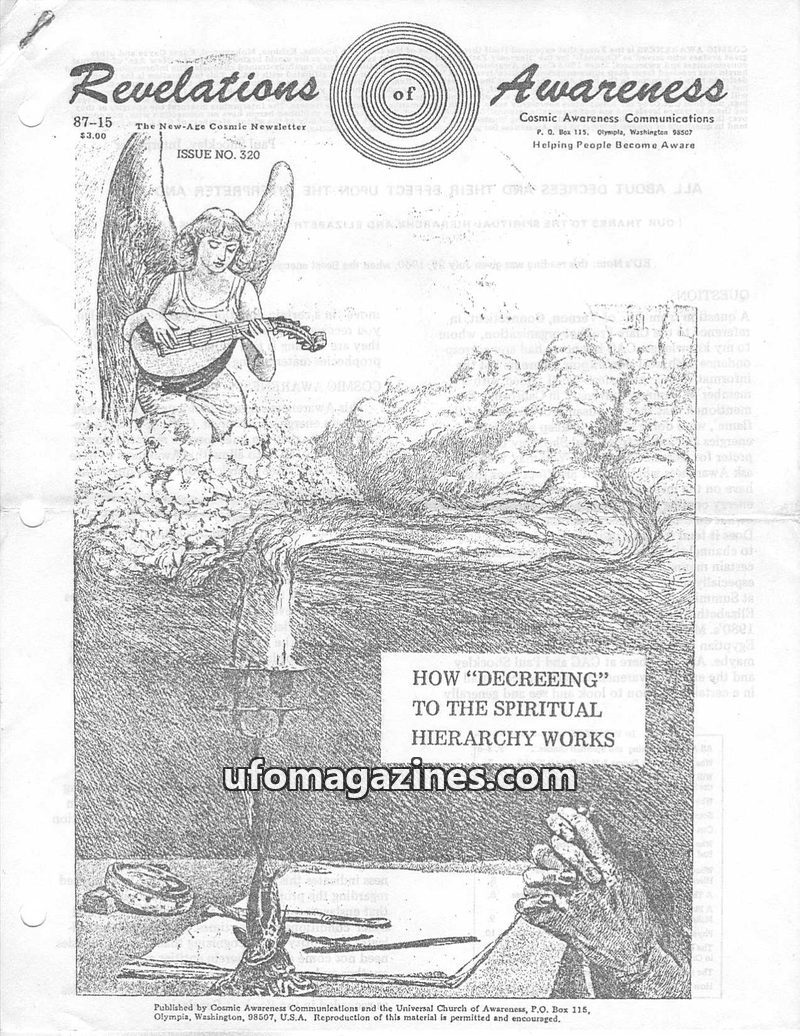 Cover of Cosmic Awareness - 1987 15 - psychology mind health yoga subconscious meditation karma religion heal vibration