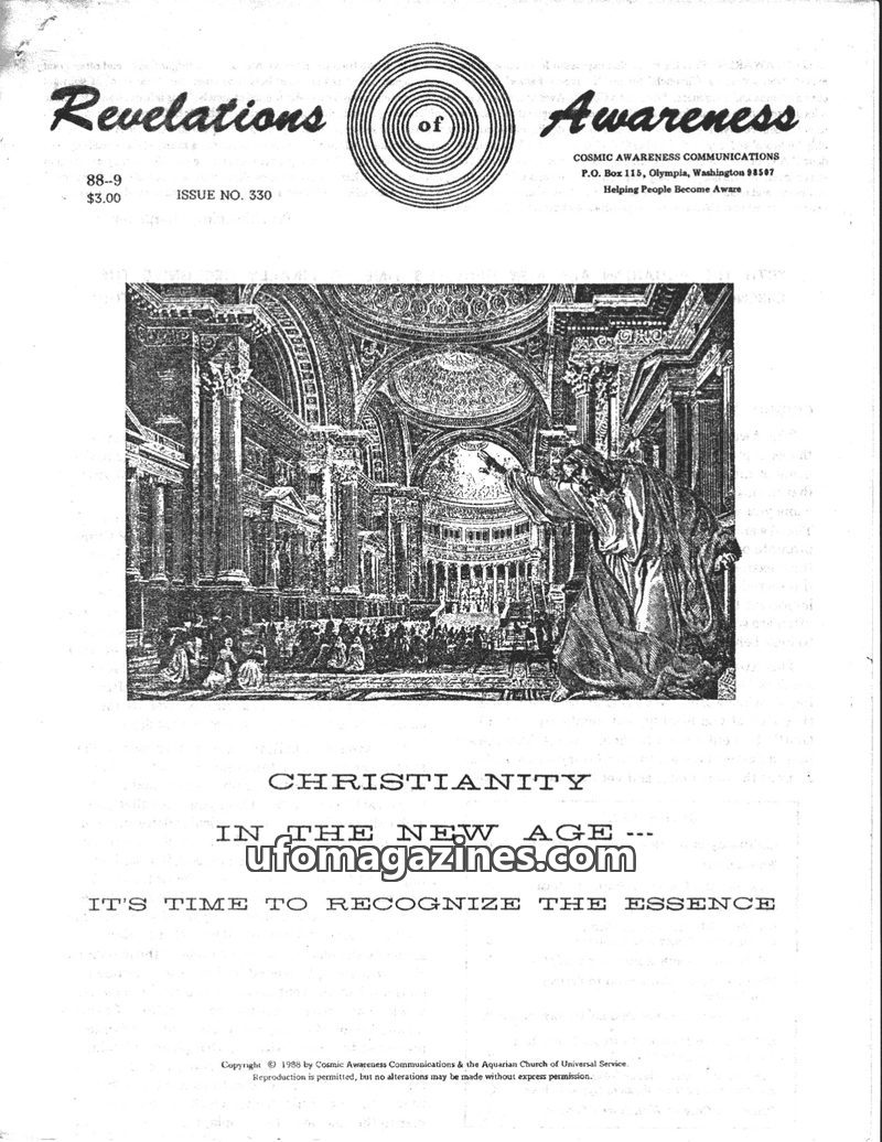 Cover of Cosmic Awareness - 1988 09 christianity in new age