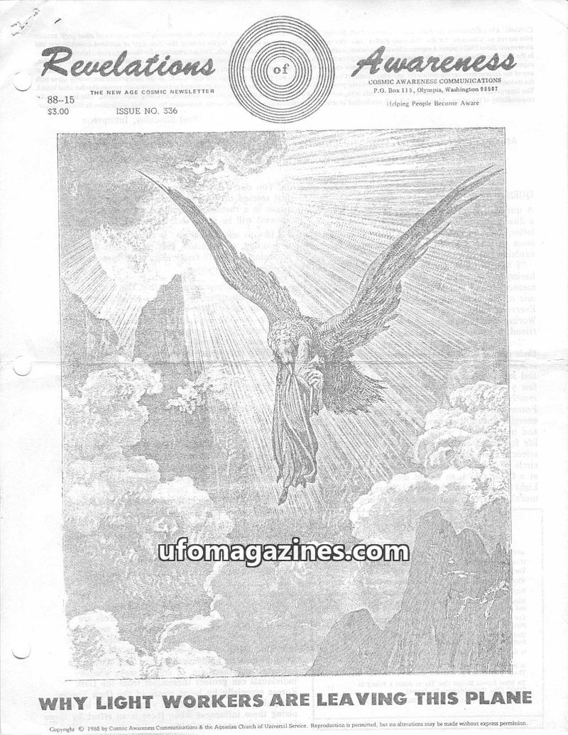 Cover of Cosmic Awareness - 1988 15 - psychology mind subconscious dream health light worker thought form meditation candida hydrogen