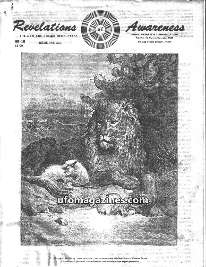 Cover of Cosmic Awareness issue 337: Revelations of Awareness