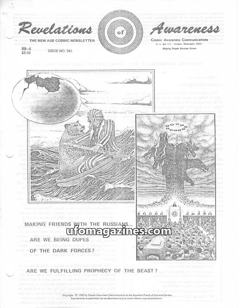 Cover of Cosmic Awareness issue NO. 341: Revelations of Awareness