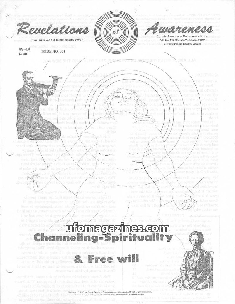 Cover of Cosmic Awareness - 1989 14 - channel new age health free will heal religion maitreya paul shockley psionic economics