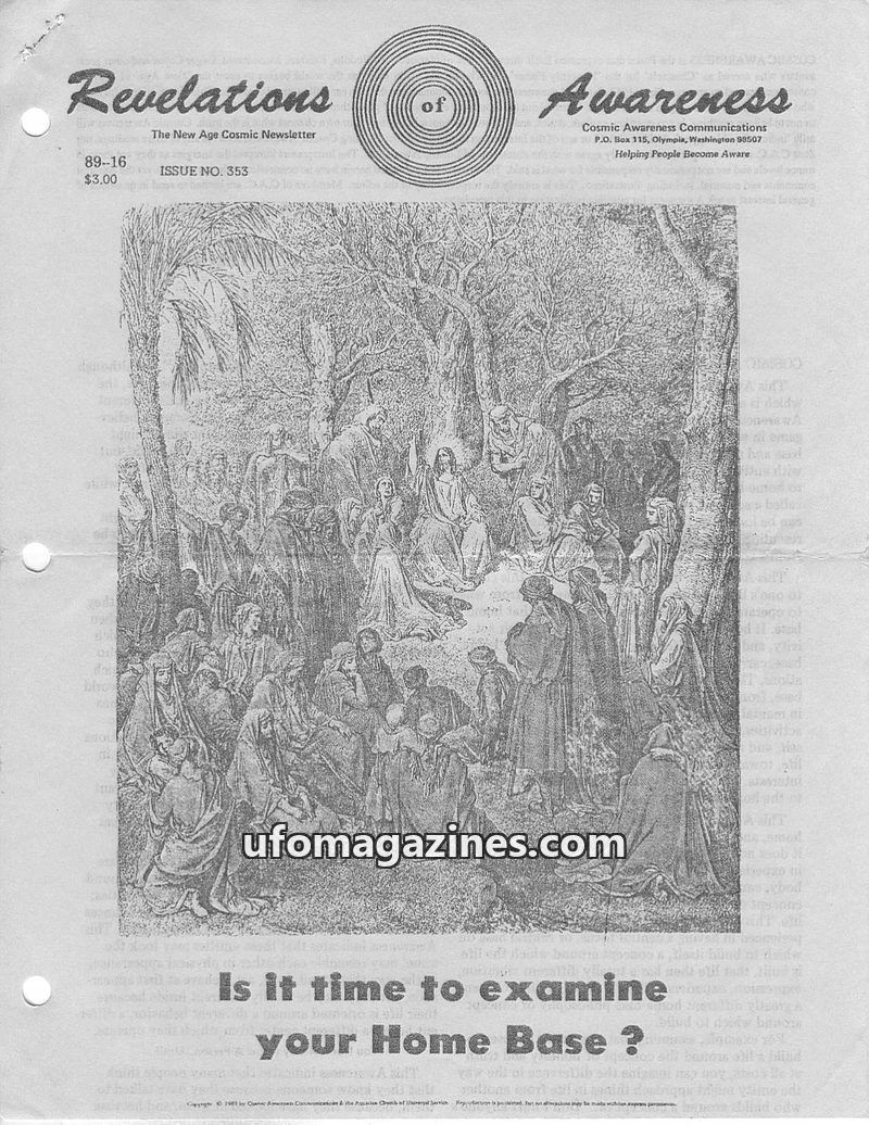 Cover of Cosmic Awareness - 1989 16 - god religion health mind psychology subconscious heal meditation christ psychic