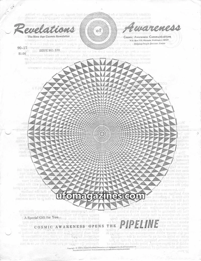 Cover of Cosmic Awareness issue NO. 370: Revelations of Awareness