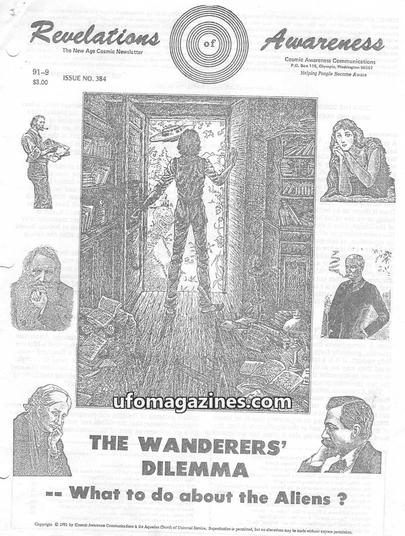 Cover of Cosmic Awareness - 1991 09 - alien health new world order greys zeta draconian reptilian wanderer arthritis usa