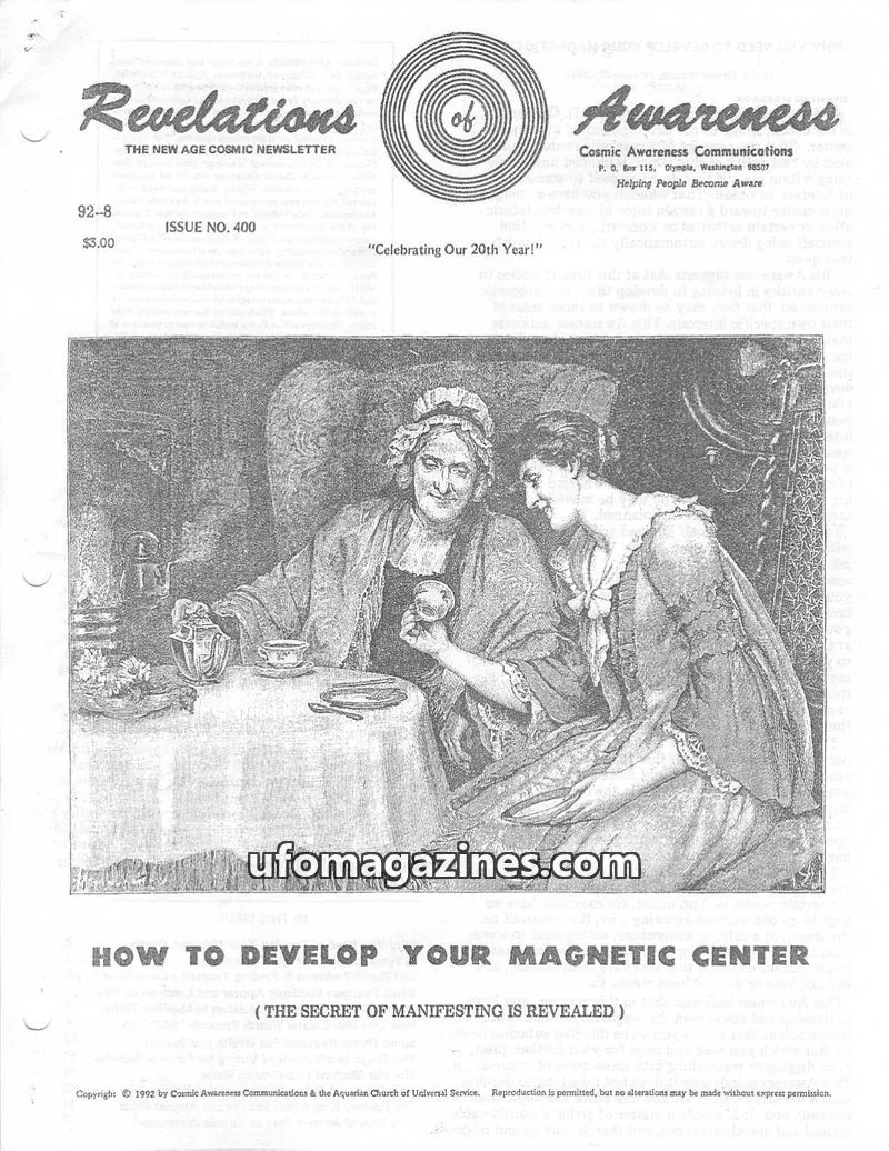 Cover of Cosmic Awareness issue NO. 400: Revelations of Awareness