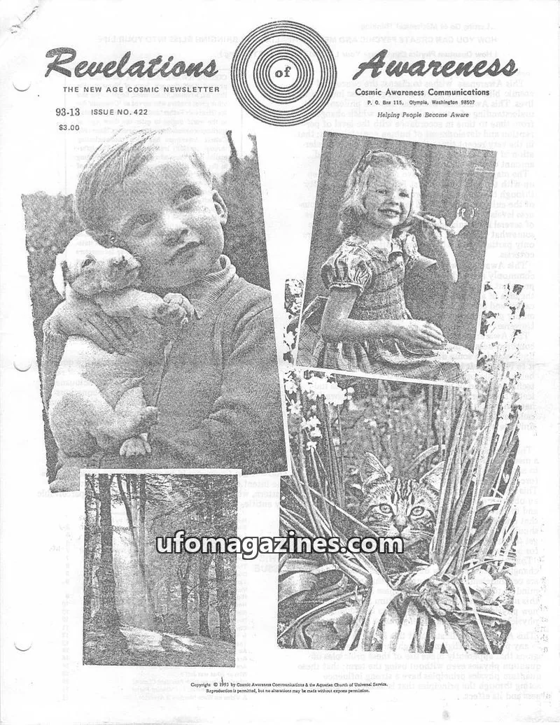Cover of Cosmic Awareness issue NO. 422: Revelations of Awareness