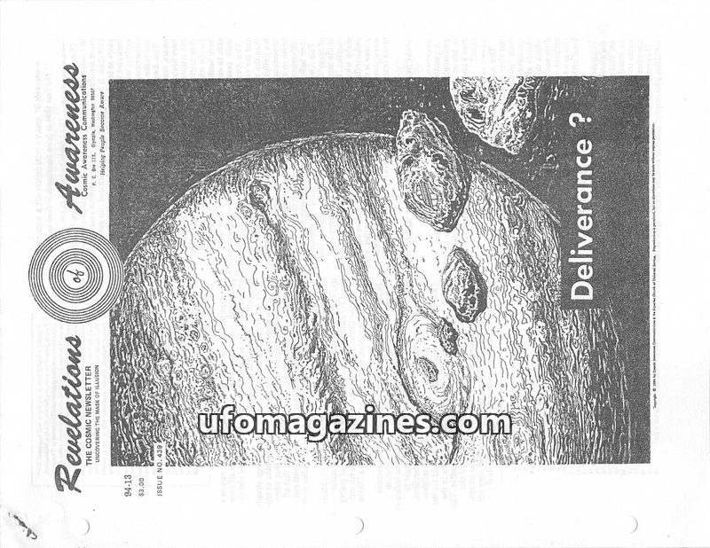 Cover of Cosmic Awareness - 1994 13 - religion space afterlife death money alien new world order canada jupiter secret