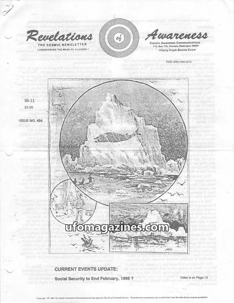 Cover of Cosmic Awareness issue 454: Revelations of Awareness