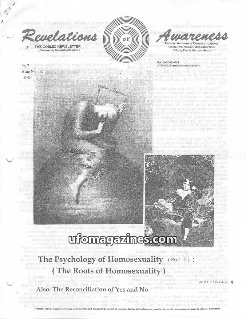 Cover of Cosmic Awareness issue No. 467: Revelations of Awareness