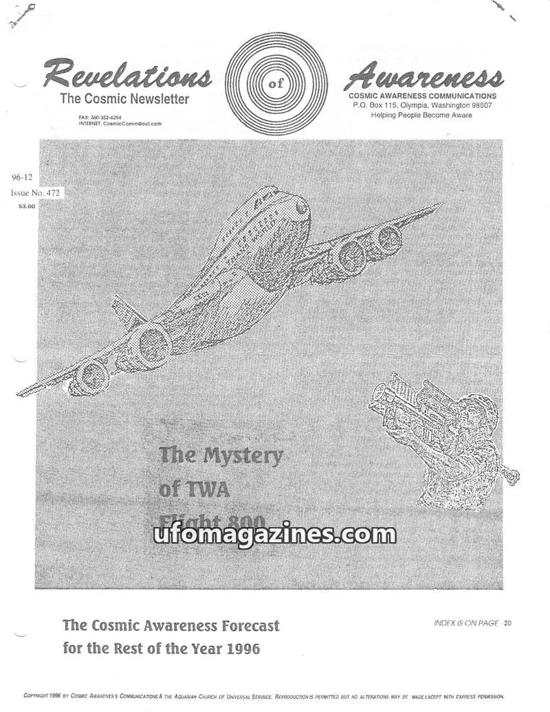 Cover of Cosmic Awareness issue No. 472: Revelations of Awareness