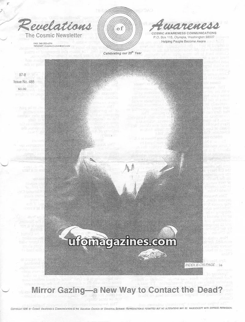 Cover of Cosmic Awareness issue No. 485: Revelations of Awareness