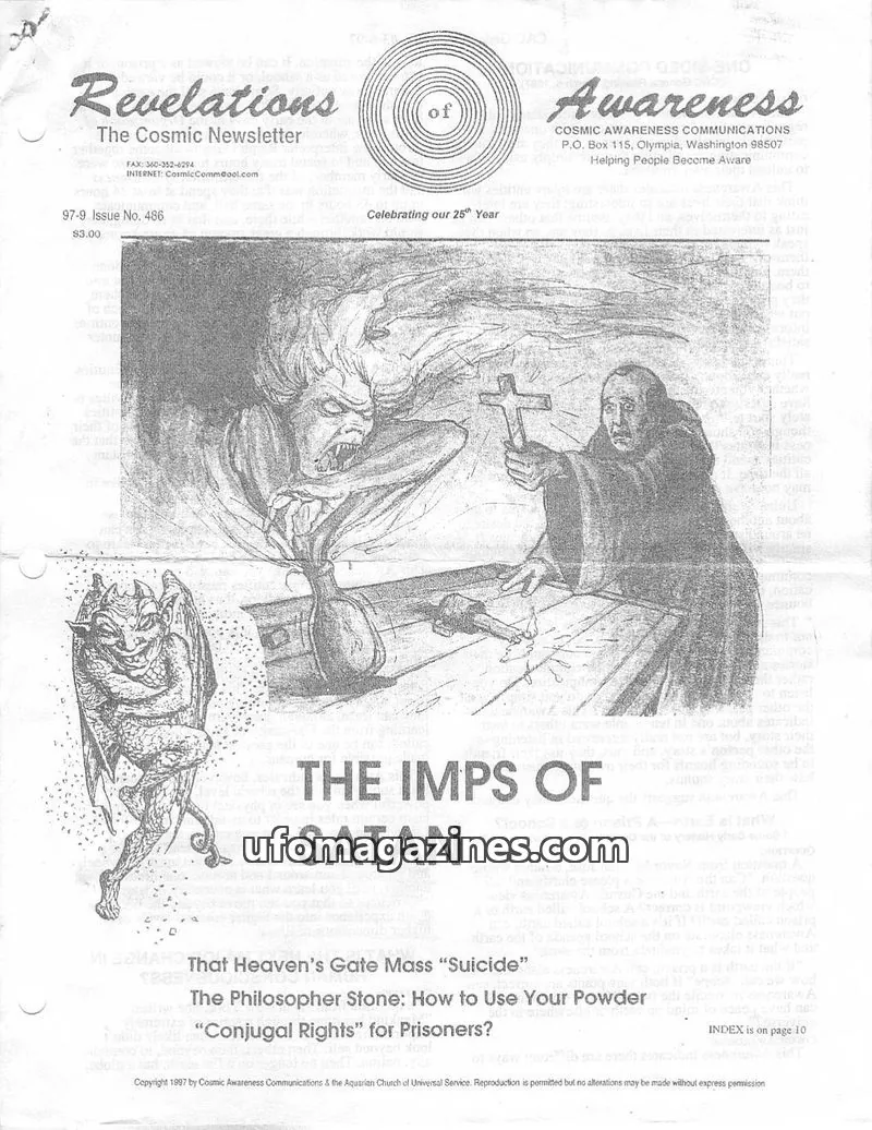 Cover of Cosmic Awareness issue 97-9 Issue No. 486: Revelations of Awareness