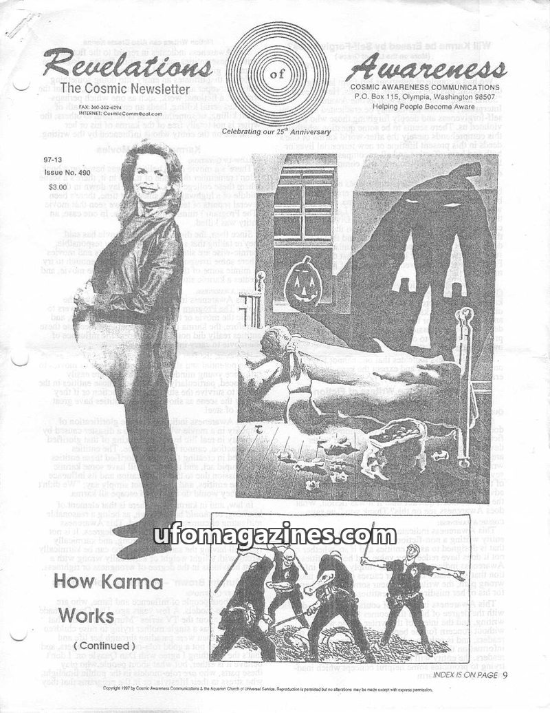 Cover of Cosmic Awareness - 1997 13 - karma war religion health military medicine children enlightenment new world order realians